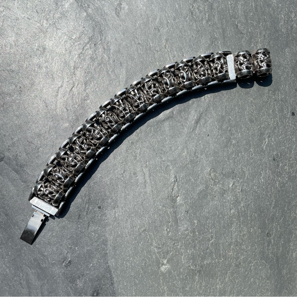 $9.8k Chrome hearts celtic roller bangle full sized bracelet